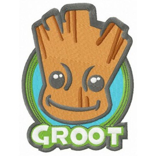 Groot badge embroidery design - Embroidery Design