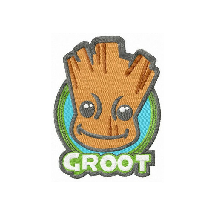 Groot badge embroidery design - Embroidery Design
