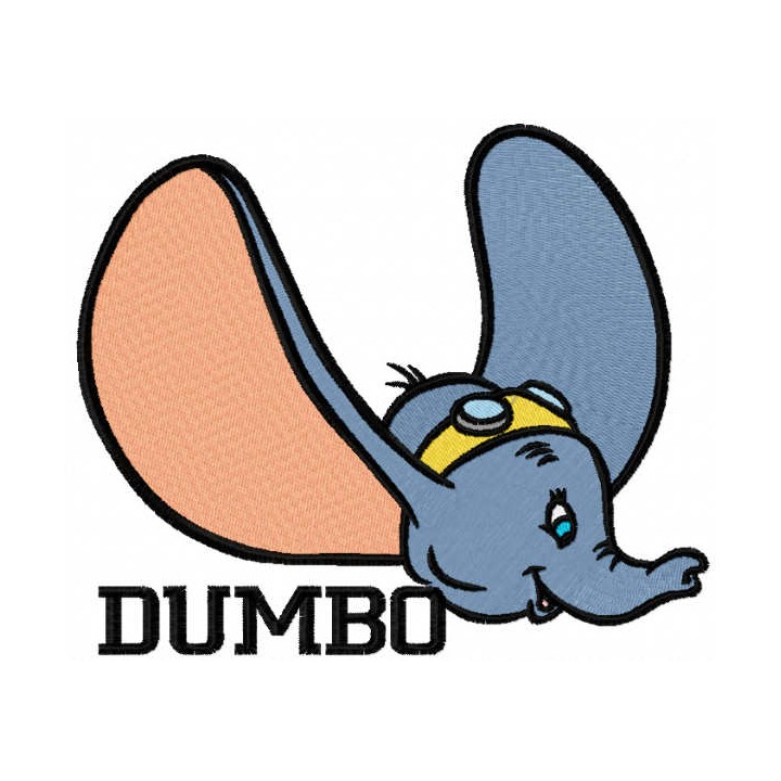 Dumbo big ears embroidery design - Embroidery Design