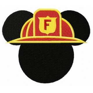 Mickey Mouse firefighter embroidery design - Embroidery Design