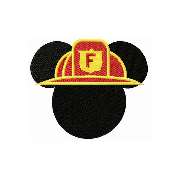 Mickey Mouse firefighter embroidery design - Embroidery Design