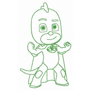 Brave Gekko embroidery design - Embroidery Design