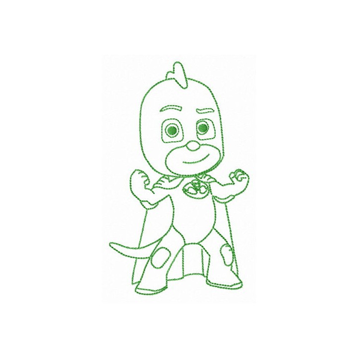 Brave Gekko embroidery design - Embroidery Design