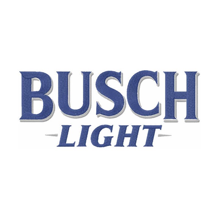 Busch wordmark logo embroidery design - Embroidery Design