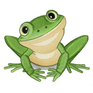 Southern laughing tree frog embroidery design - Embroidery Design