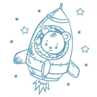 Flying to stars embroidery design - Embroidery Design