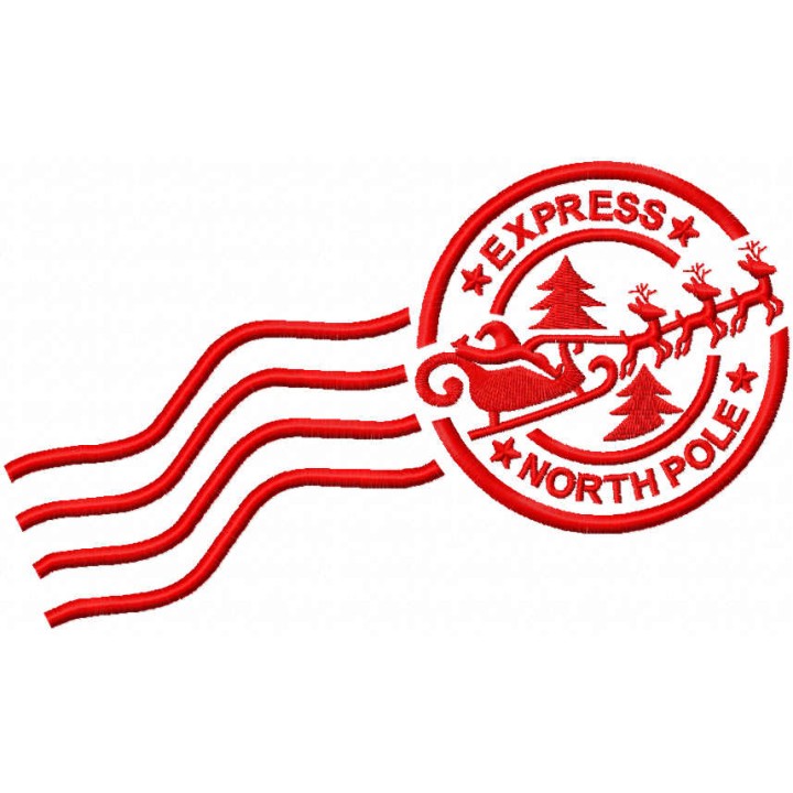 Express North Pole embroidery design - Embroidery Design