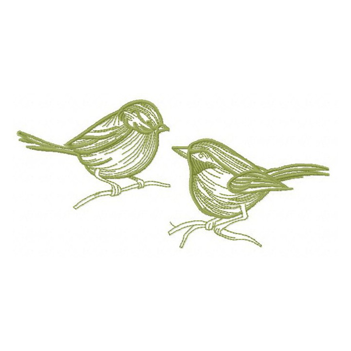 Eurasian blue tits 6 embroidery design - Embroidery Design