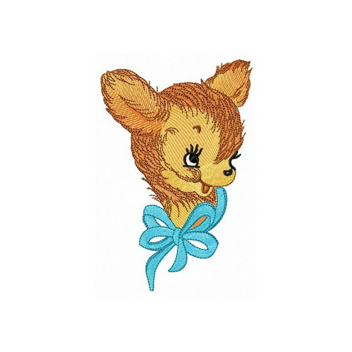 Trustful fawn embroidery design - Embroidery Design