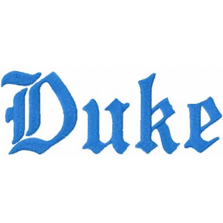 Duke University Wordmark Gothic logo embroidery design - Embroidery Design