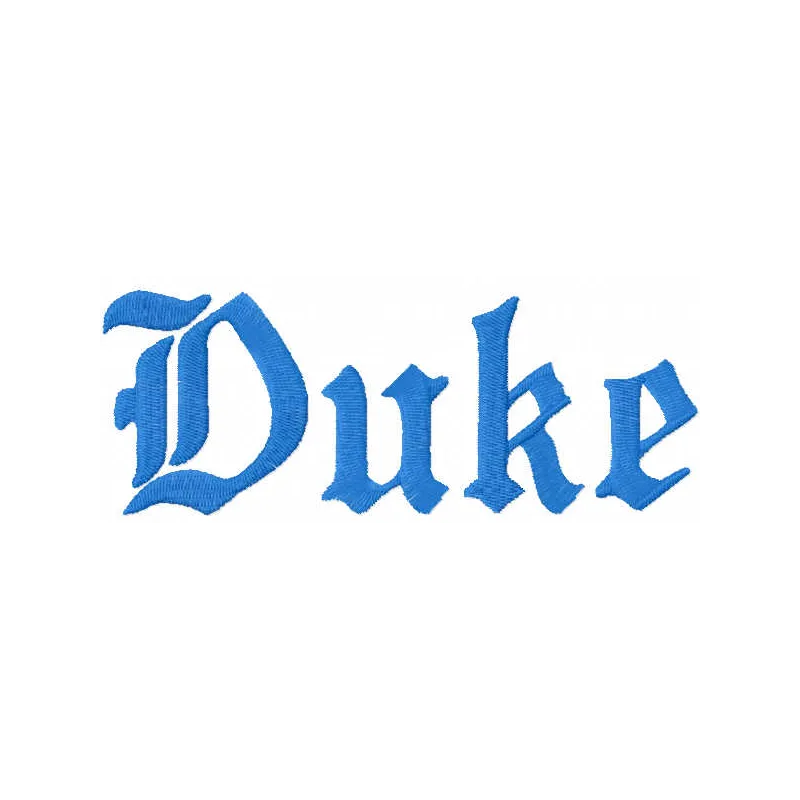 Duke University Gothic Wordmark Logo Stitching Pattern