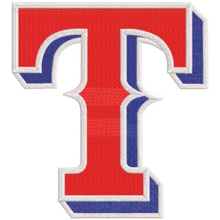 Texas Rangers primary logo embroidery design - Embroidery Design