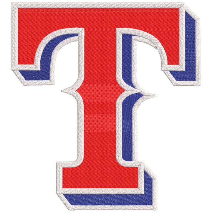 Texas Rangers primary logo embroidery design - Embroidery Design