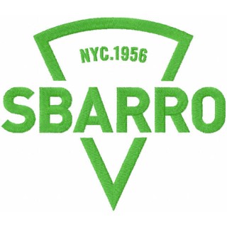 Sbarro logo one colored embroidery design - Embroidery Design