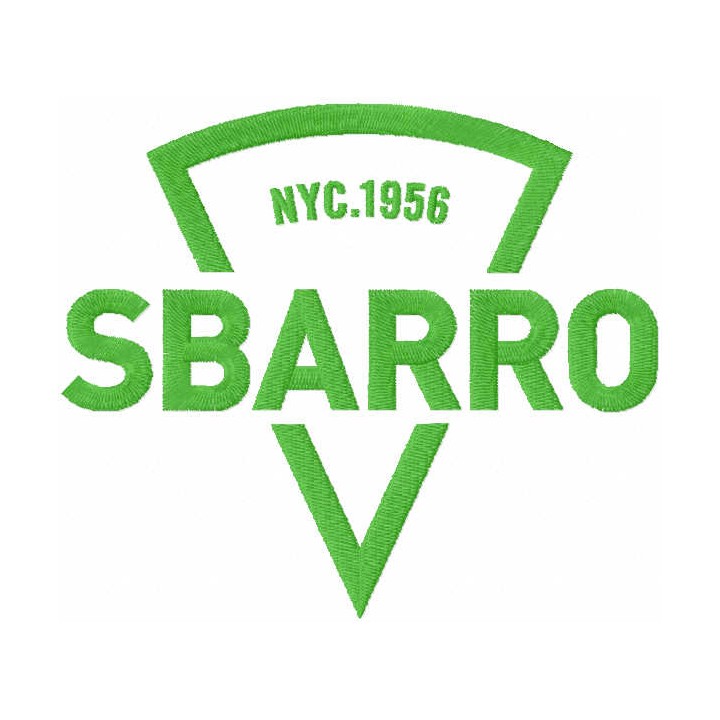 Sbarro logo one colored embroidery design - Embroidery Design