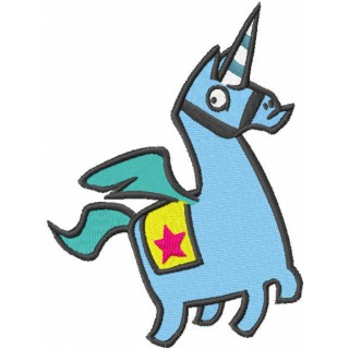 Fontnite llama unicorn embroidery design - Embroidery Design