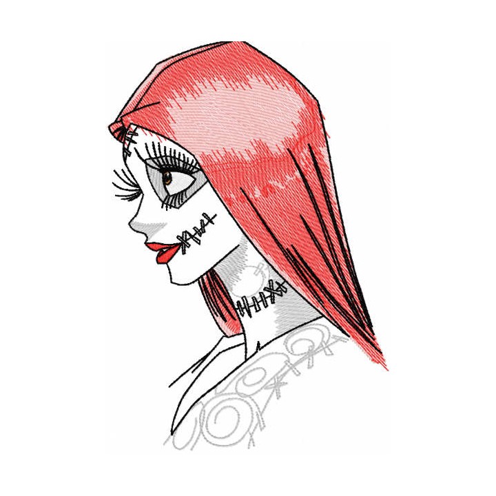 Sally sketch embroidery design - Embroidery Design