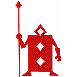 Guard red diamond embroidery design - Embroidery Design