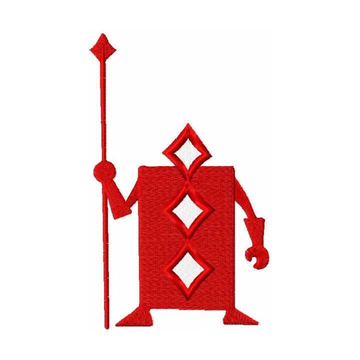 Guard red diamond embroidery design - Embroidery Design