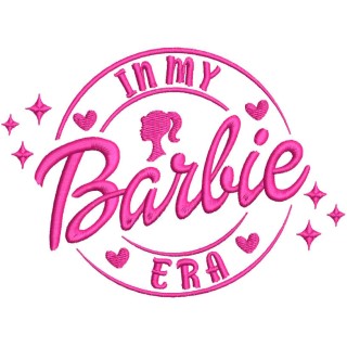 Barbie in my era embroidery design - Embroidery Design
