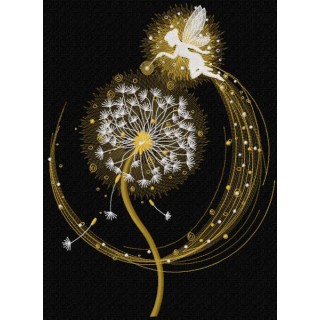 Fairy magic dandelion embroidery design - Embroidery Design