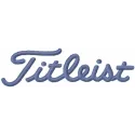 Titleist logo embroidery design preview showing stitched golf brand insignia