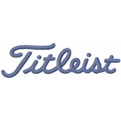 Titleist logo embroidery design preview showing stitched golf brand insignia