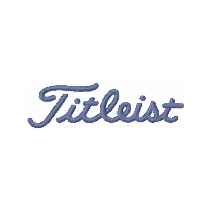 Titleist logo embroidery design preview showing stitched golf brand insignia