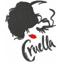 Cruella Embroidery Design - Stylish Villain Stitching Patte…