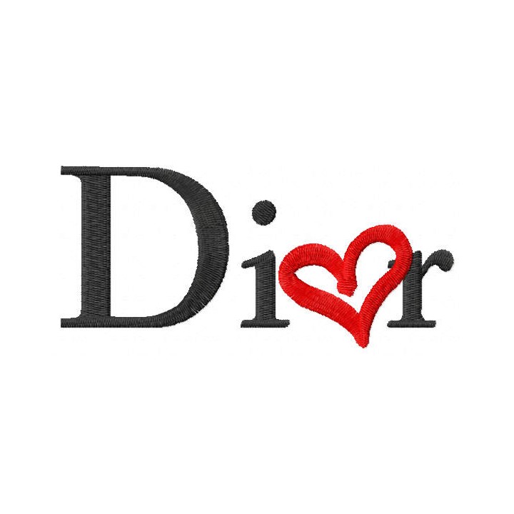Dior love logo embroidery design - Embroidery Design