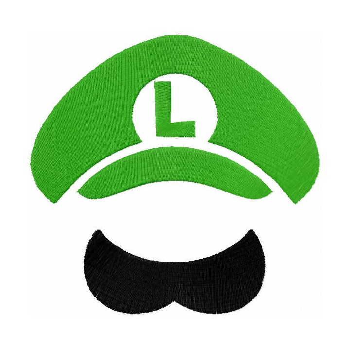 Luigi cap embroidery design - Embroidery Design