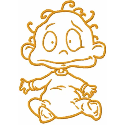 Tommy one colored embroidery design - Embroidery Design