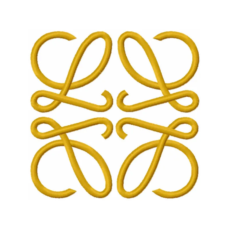 Loewe logo embroidery design preview showing stitched pattern for hoodies and jackets