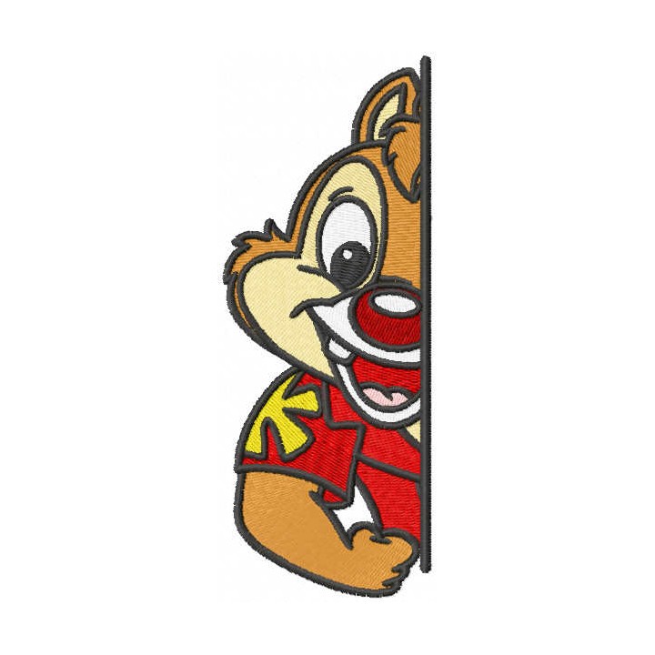 Dale hiding embroidery design - Embroidery Design