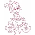 Princess Malvina one-colored embroidery design preview