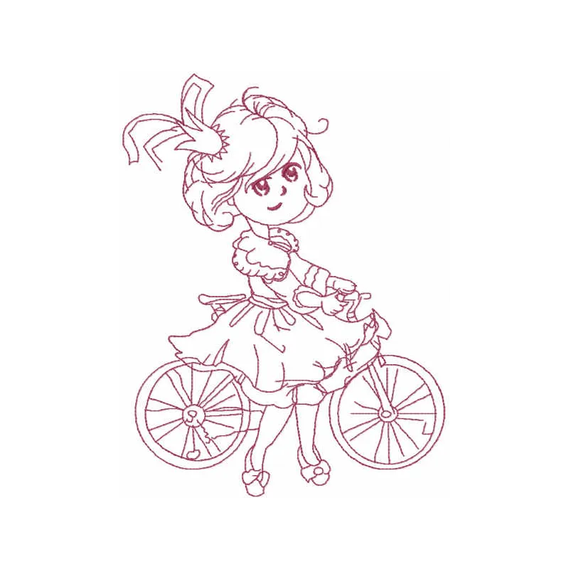 Princess Malvina one-colored embroidery design preview