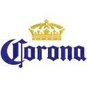Embroidery design featuring the Corona beer logo, showcasing vibrant colors and detailed stitching.