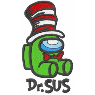 Dr Seuss Among Us embroidery design - Embroidery Design