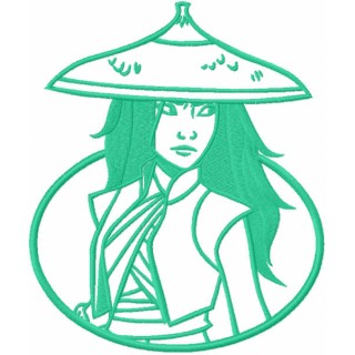 Raya one colored embroidery design - Embroidery Design