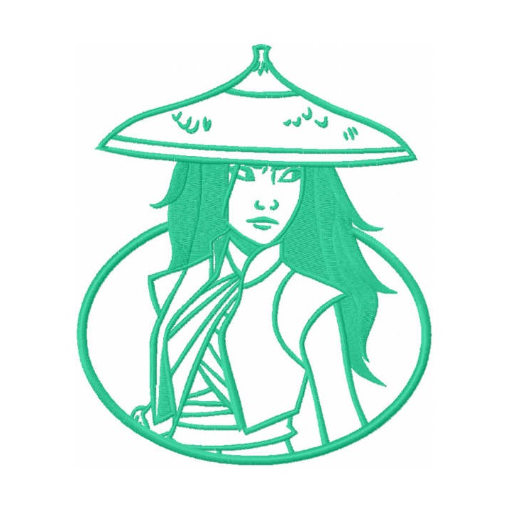 Raya one colored embroidery design - Embroidery Design