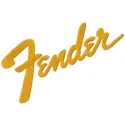Fender logo embroidery design preview showing stitched guitar brand icon