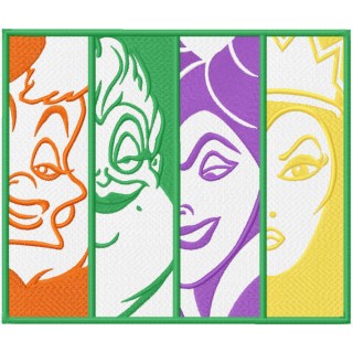 Villains friends embroidery design - Embroidery Design