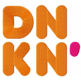 DNKN logo embroidery design - Embroidery Design