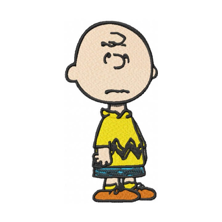 Upset Charlie brown embroidery design - Embroidery Design