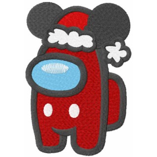 Among us Mickey Santa embroidery design - Embroidery Design