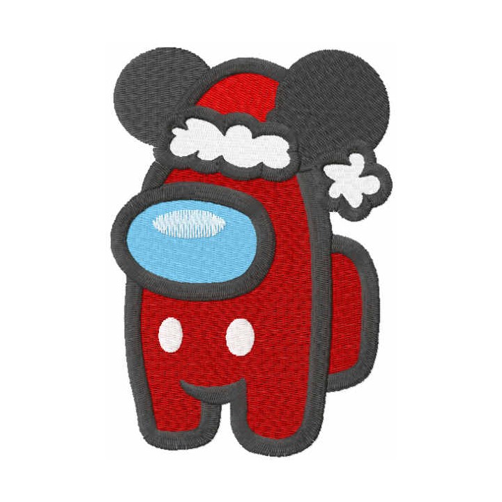 Among us Mickey Santa embroidery design - Embroidery Design