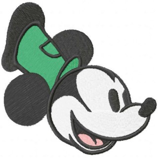 Retro mickey top hat embroidery design - Embroidery Design