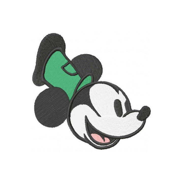 Retro mickey top hat embroidery design - Embroidery Design