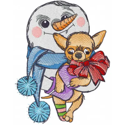 We Are Not Cold embroidery design preview showing winter-themed stitching pattern