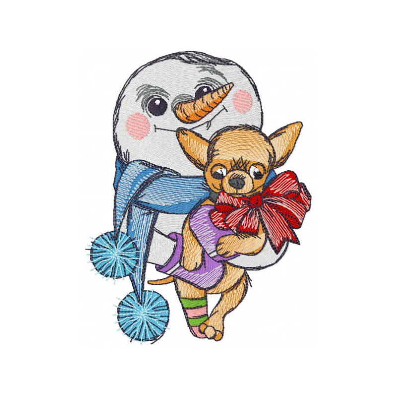 We Are Not Cold embroidery design preview showing winter-themed stitching pattern